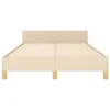 The Living Store Bettgestell mit Kopfteil Creme 120x190 cm Produktbild-Vorschau 6