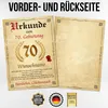Urkunde zum 70. Geburtstag personalisiertes Geschenk Produktbild-Vorschau 2