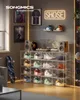 SONGMICS Schuhboxen 6er Set, durchsichtig, Schuh-Organizer Produktbild-Vorschau 3