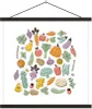 MuchoWow® Textilposter Gemüse - Obst - Minimalismus 40x40 Produktbild-Vorschau 1