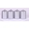 12x Stumpenkerze 4er Metallic Farbe Tischdekoration Produktbild-Vorschau 6