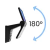 A solar wall light mounted on a wall, with an arrow indicating 180-degree rotation. Produktbild-Vorschau
