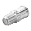 A close-up studio shot of a single silver F-adapter. Náhľad obrázku produktu