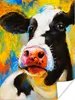 MuchoWow® Poster Gemälde - Ölfarbe - Kuh - Tiere 120x160 cm Produktbild-Vorschau 1
