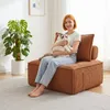 Modularer Loungesessel für Wohnz, Bodensessel aus Cord 84 × Produktbild-Vorschau 12
