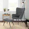 Relaxsessel Lehnstuhl Sessel Polstersessel mit Hocker Produktbild-Vorschau 4