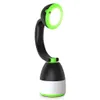 A black and green LED camping lantern with a white band, shown on a white background. Produktbild-Vorschau