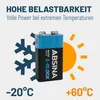 ABSINA 4x 9V Blockbatterie Alkaline - 9V Batterie langlebig Produktbild-Vorschau 4