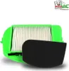 A vacuum cleaner filter and a foam pre-filter are shown against a white background. Produktbild-Vorschau
