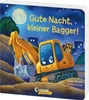 A children's book cover featuring a cartoon excavator at night. Náhled obrázku produktu