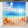 Sprchový záves 200x200cm Sea Blue kúpeľňa 12 krúžkov tlmič Náhľad obrázku produktu 1