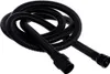 A black flexible hose with connectors on both ends, coiled on a white background. Podgląd zdjęcia produktu
