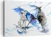 Bild auf Leinwand - Leinwandbild - Hund Regenschirm Regen Produktbild-Vorschau 1
