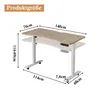 Hilodesk 140cm Elektryczne Biurko stojące z regulowaną Podgląd zdjęcia produktu 2
