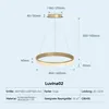 doporro Moderne LED Pendelleuchte – 60cm Dimmbare Produktbild-Vorschau 9