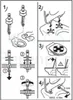 Diagrams showing how to install toilet seat hinges. Podgląd zdjęcia produktu