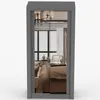 Kleiderschrank Schwebetürenschrank Schrank 100cm Grau/Grau Produktbild-Vorschau 8