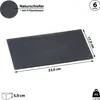 Schieferplatte 6er Set 14x22cm rechteckig mit Filzschonern Produktbild-Vorschau 2