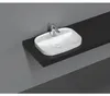 Isvea INFINITY keramische wastafel, inbouwmodel, 55x40 cm, Productafbeelding-voorbeeld 4