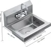 SucceBuy Kommerzielles Handwaschbecken, NSF-Edelstahl, Produktbild-Vorschau 8