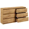 Kommode mit 6 Schubladen breite 140cm Sideboard moderne Produktbild-Vorschau 2