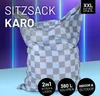 LUMALAND Sitzsack In-& Outdoor Karo 380l grau/blau Voir les images du produit 4