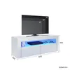 SONNI Lowboard Armoires TV Blanc brillant avec éclairage Voir les images du produit 8