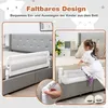 COSTWAY Barrière de lit pliable, Barrière de sécurité pour Voir les images du produit 3