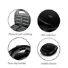 A collage of four circular images showcasing different features of a black electric hotdog maker. Anteprima dell’immagine prodotto