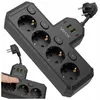Vayox Steckdosenleiste 4-Fach Schuko 0,2m Schwarz | Einzeln Produktbild-Vorschau 1