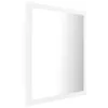 Kúpeľňové zrkadlo s LED, biele 40x8,5x37 cm, akryl Náhľad obrázku produktu 6
