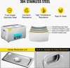 Collage of images showing features of a stainless steel ultrasonic cleaner. Anteprima dell’immagine prodotto