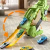 VEĽKÁ AUTOSETA dinosaurus V KUFROVÝCH AUTÍČKACH šmykľavka + Náhľad obrázku produktu 6