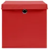 vidaXL Aufbewahrungsboxen mit Deckeln 10 Stk. Rot 32x32x32 Produktbild-Vorschau 3
