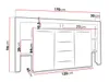 Kombinovaná komoda s LED osvětlením CLANE 1 - bílá / lesklá Náhled obrázku produktu 3