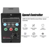 A black motor speed controller with a digital display and control buttons, shown with feature icons and descriptions. Náhľad obrázku produktu