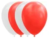 10 Luftballons in Rot und Weiß 30cm Produktbild-Vorschau 2