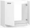 A white cabinet with two doors, one closed and one open, on a white background. Náhľad obrázku produktu
