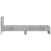 A side view of a gray bed frame with a headboard against a white background. Podgląd zdjęcia produktu