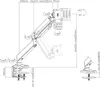 Monitor Gasdruck Tisch Halterung Aluminium bis 15 kg bis 35 Produktbild-Vorschau 4