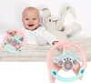 Rosa und hellblaues Baby-Lenkradspielzeug, mit einem Baby, das eines hält, und einem weiteren Spielzeug im Vordergrund Náhľad obrázku produktu