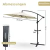 deluxe4home® Sonnenschirm Ø270 cm Creme I Ampelschirm mit Produktbild-Vorschau 7