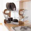 relaxdays Abtropfgestell braun Produktbild-Vorschau 2