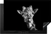 KitchenYeah© Herdabdeckplatte Giraffe vor schwarzem Produktbild-Vorschau 1