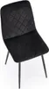 Gesteppter Stuhl K525 schwarz, Metallbeine, für Esszimmer, Produktbild-Vorschau 2