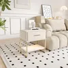 UnboxG 2er Set Nachttische aus Samt in Beige, Produktbild-Vorschau 10