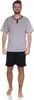 Herren Pyjama Short und T-Shirt Schlafanzug, Grau/XL Produktbild-Vorschau 1