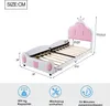 MODFU Kinderbett Polsterbett 90×200 cm mit Kopfteil in Produktbild-Vorschau 8