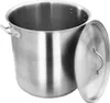 A stainless steel stockpot with its lid placed next to it, on a white background. Náhľad obrázku produktu