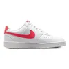 A side view of a white Nike Court Vision Lo NN sneaker with red accents. Produktbild-Vorschau